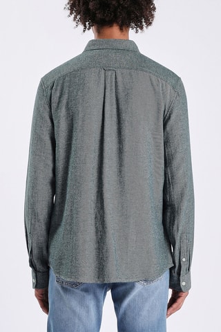 Camisa regular fit - Verde jaspeado