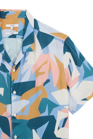 Camisa regular fit - Azul y amarillo