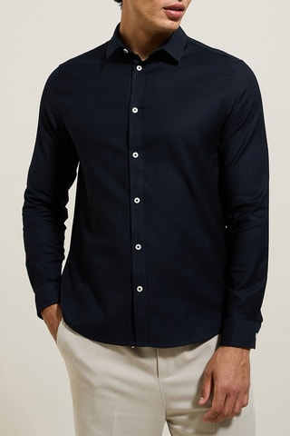 Camisa regular fit - Azul marino