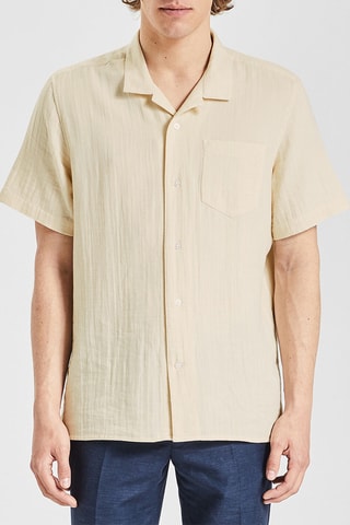 Camisa corta regular - Blanco