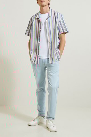 Camisa corta regular fit - Azul