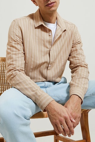 Camisa regular fit - Beige