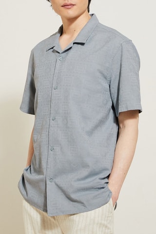 Camisa corta regular fit - Verde claro