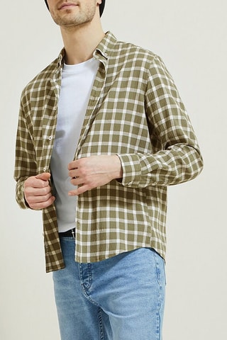 Camisa regular fit - Verde claro