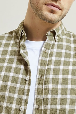 Camisa regular fit - Verde claro