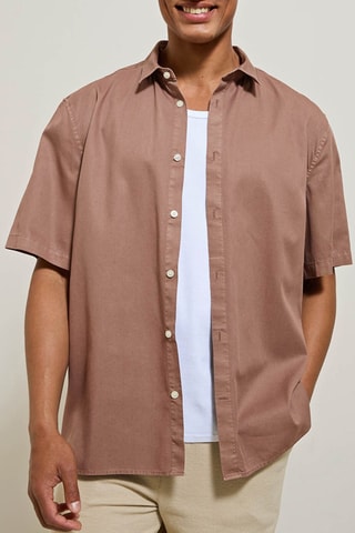 Camisa corta regular fit - Rosa