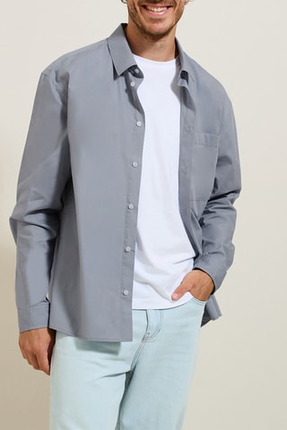 Camisa relaxed fit - Celeste