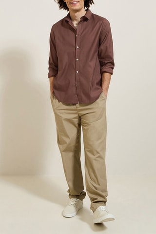 Camisa regular fit - Marrón