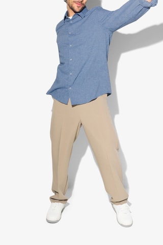 Camisa regular fit - Azul