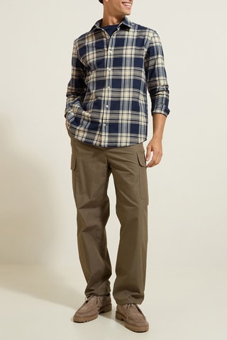 Camisa regular fit - Azul