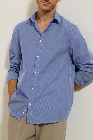Camisa regular fit - Azul marino