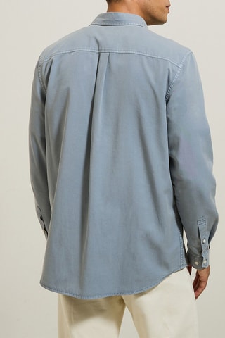 Camisa regular fit - Celeste