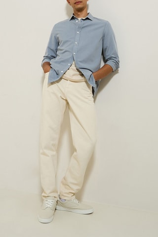 Camisa regular fit - Celeste