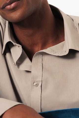 Camisa regular fit - Beige