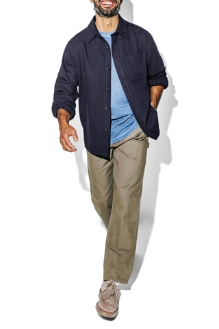 Sobrecamisa regular fit - Azul marino