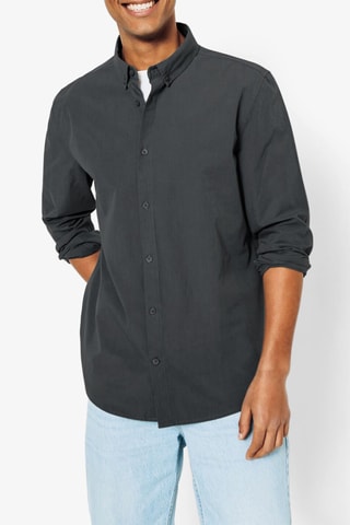 Camisa regular fit - Gris oscuro