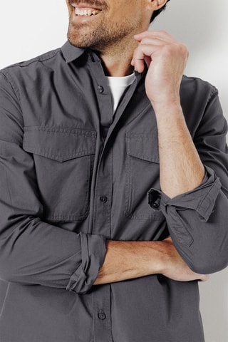 Camisa regular fit - Gris oscuro