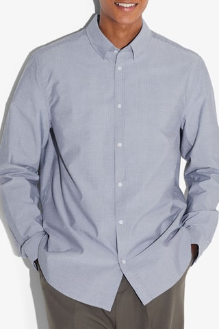 Camisa regular - Cinzento