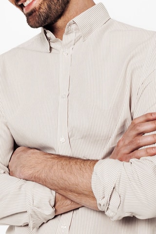 Camisa slim fit - Beige