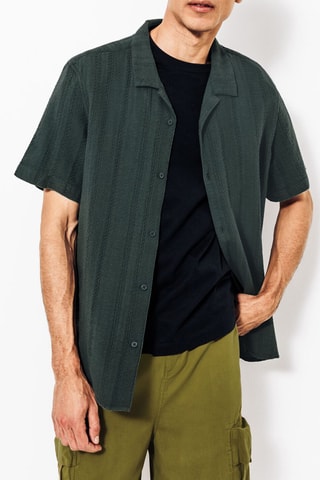 Camisa regular fit - Verde oscuro