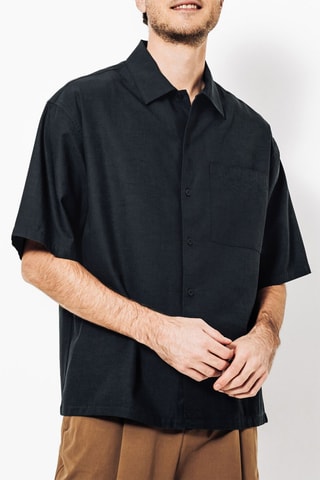 Camisa boxy fit - Azul oscuro