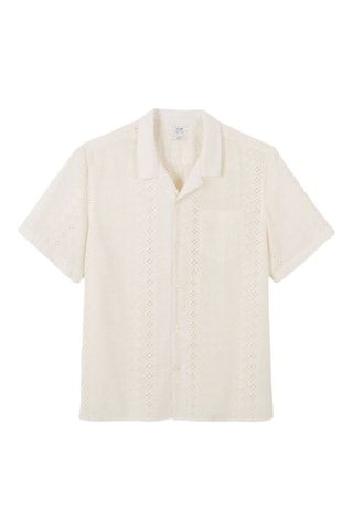 Camisa corta regular fit - Crudo