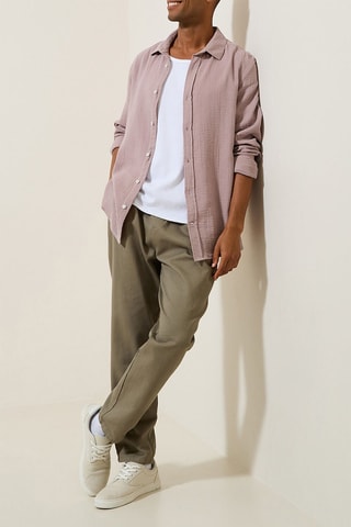 Camisa regular fit - Rosa viejo