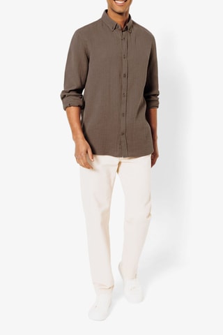 Camisa regular fit - Marrón