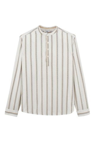 Camisa regular fit - Beige y crudo