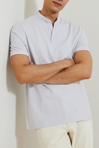 Polo slim fit - Gris claro