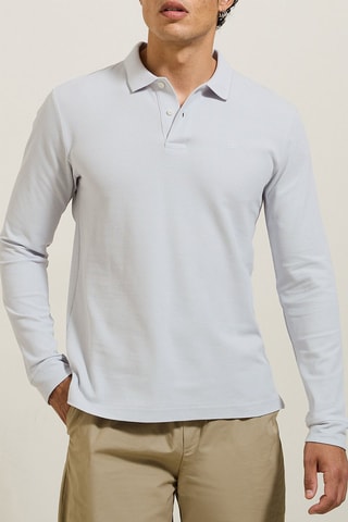 Polo regular fit de algodón orgánico - Gris claro