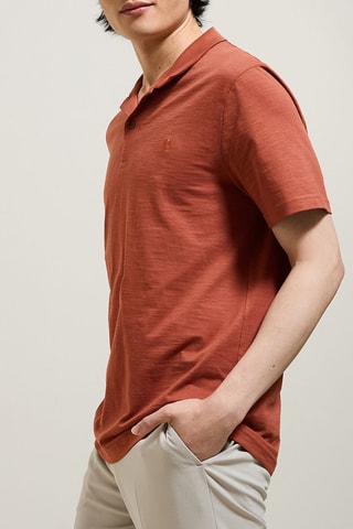 Polo regular fit de algodón orgánico - Naranja