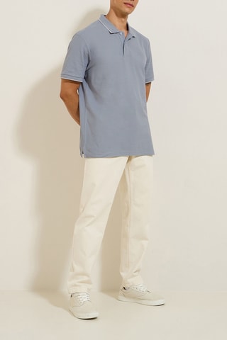 Polo regular fit de algodón orgánico - Gris oscuro