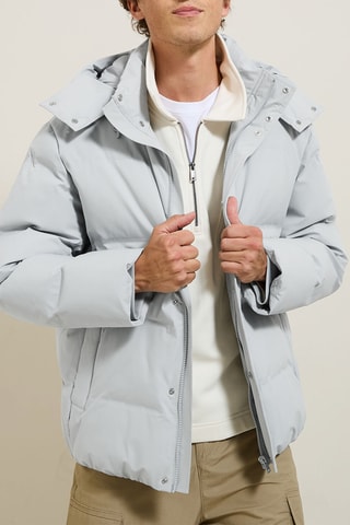 Anorak con capucha - Azul claro