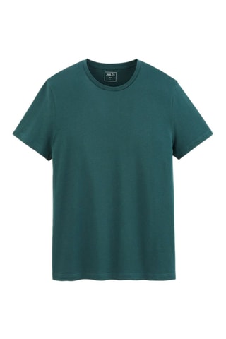Camiseta slim fit de algodón orgánico - Verde esmeralda