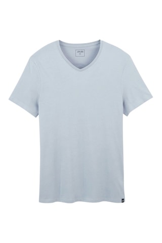 Camiseta slim fit de algodón orgánico - Celeste