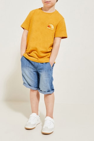 Camiseta de algodón orgánico Fête des pères - Naranja