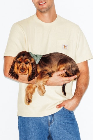 Camiseta relaxed fit - Beige