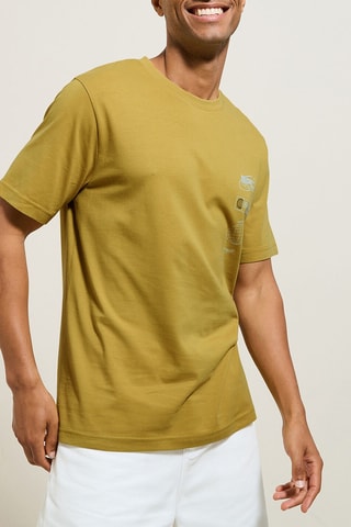 Camiseta regular fit - Mostaza