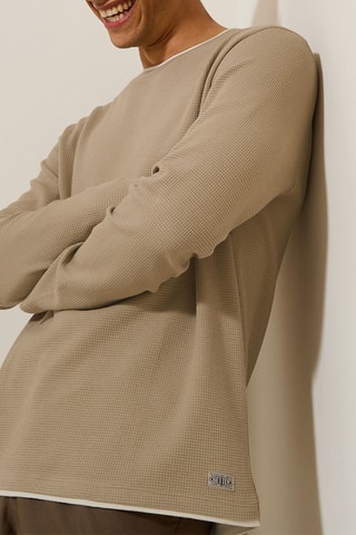 Camiseta regular fit - Beige