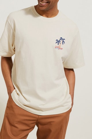 Camiseta relaxed fit de algodón orgánico - Blanco