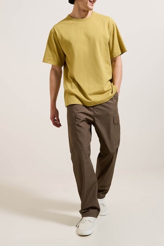 Camiseta relaxed fit - Mostaza