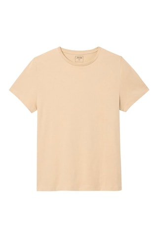 Camiseta slim fit de algodón orgánico - Beige