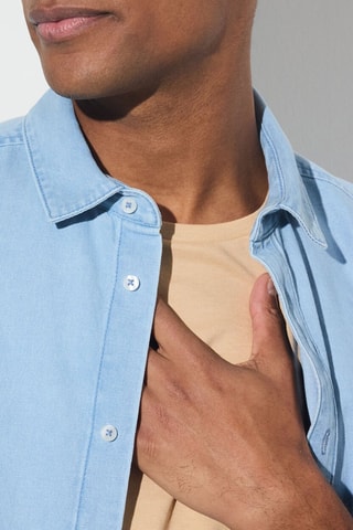 Camiseta slim fit de algodón orgánico - Beige