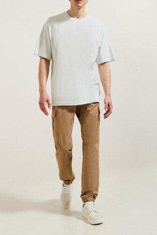 Camiseta relaxed fit - Celeste