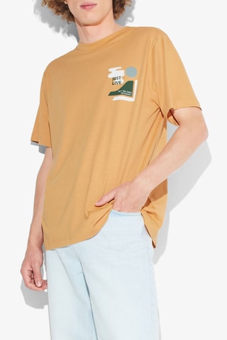 Camiseta regular fit - Mostaza