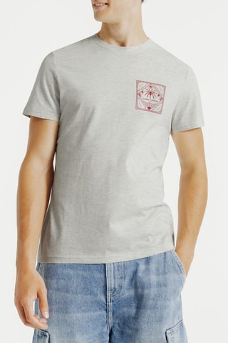 Camiseta slim fit - Gris jaspeado