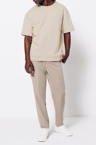 Camiseta relaxed fit - Beige