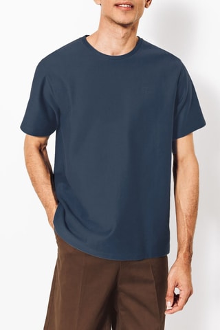 Camiseta regular fit de algodón orgánico - Azul marino