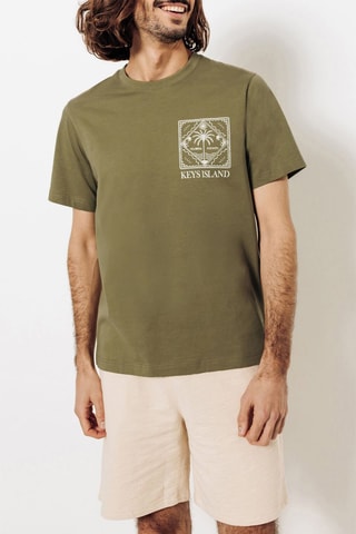 Camiseta regular fit - Caqui